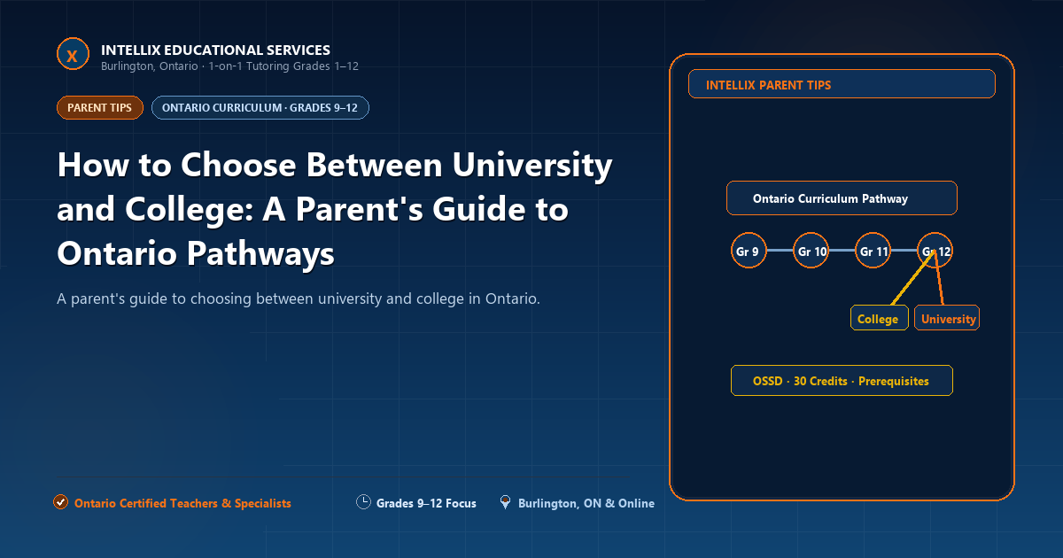 How to Choose Between University and College: A Parent's Guide to Ontario Pathways